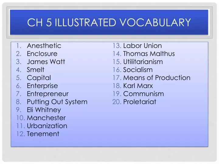 ch 5 illustrated vocabulary