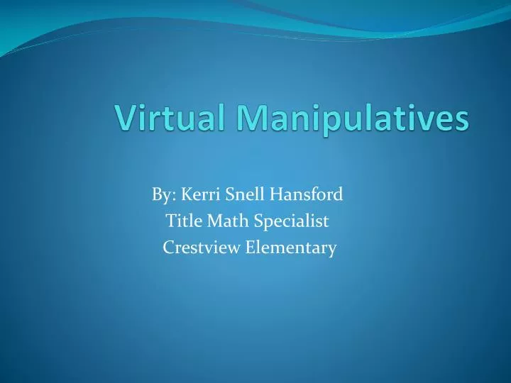 virtual manipulatives
