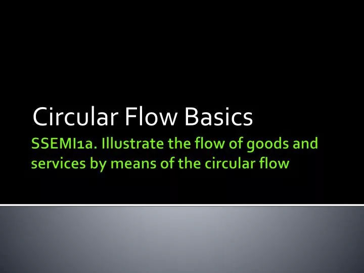 circular flow basics
