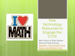 Free Technology Resources to Engage the CCSS