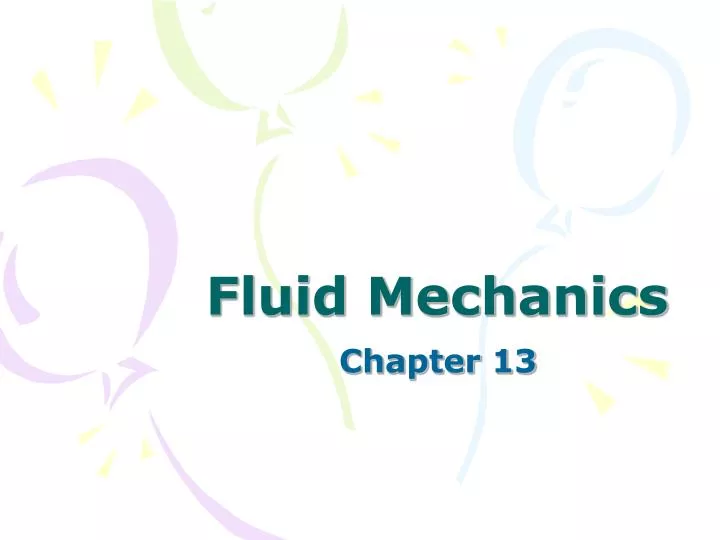 fluid mechanics