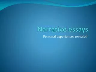 narrative essays ppt