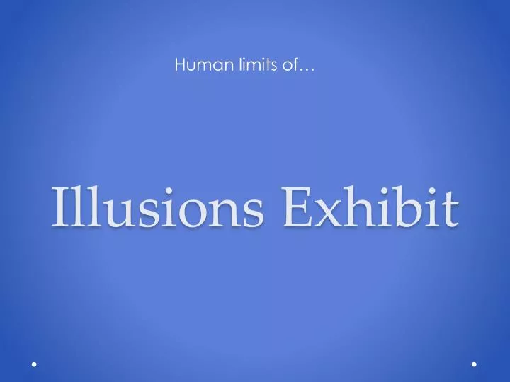 illusions exhibit