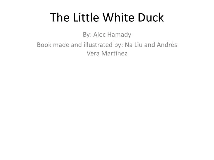 the little white duck