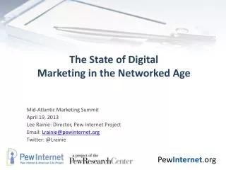 The State of Digital Marketing in the Networked Age