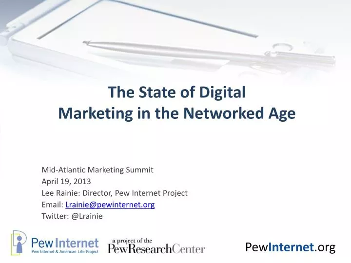 the state of digital marketing in the networked age