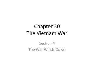 Chapter 30 The Vietnam War