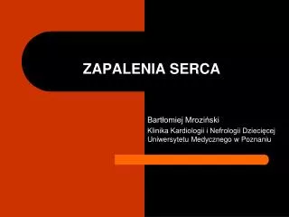 zapalenia serca