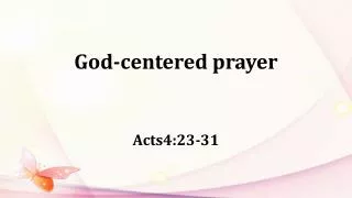 God-centered prayer