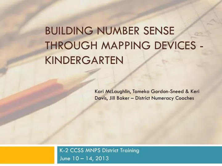 building number sense through mapping devices kindergarten