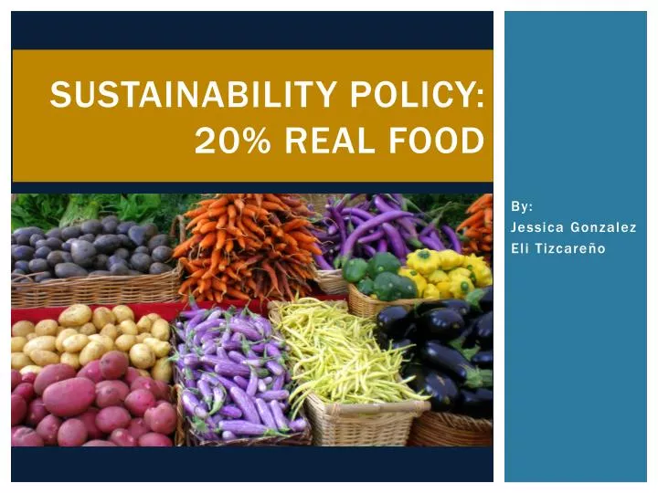 sustainability policy 20 real food