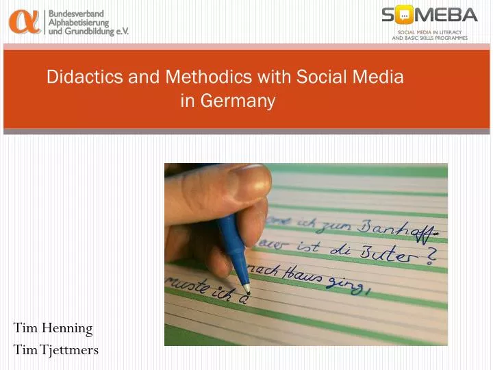 didactics and methodics with social media in germany