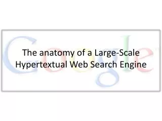 The anatomy of a Large-Scale Hypertextual Web Search Engine