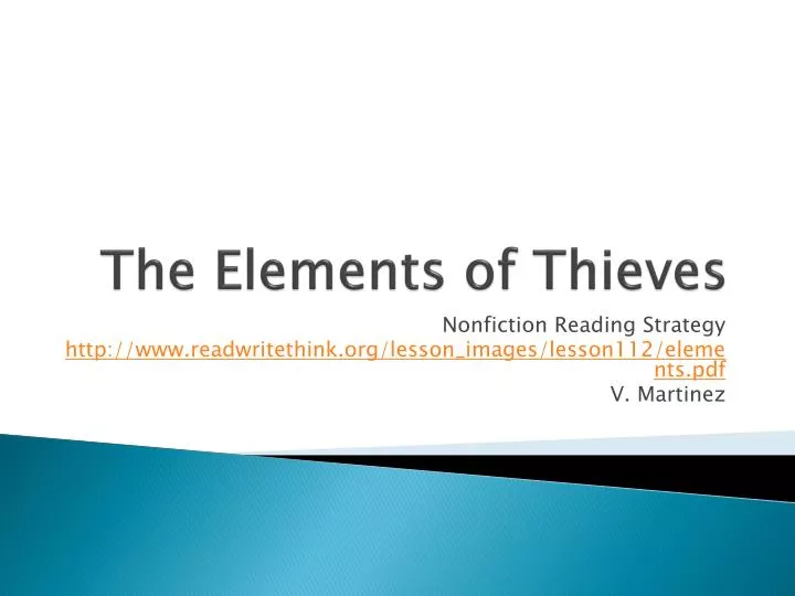 the elements of thieves