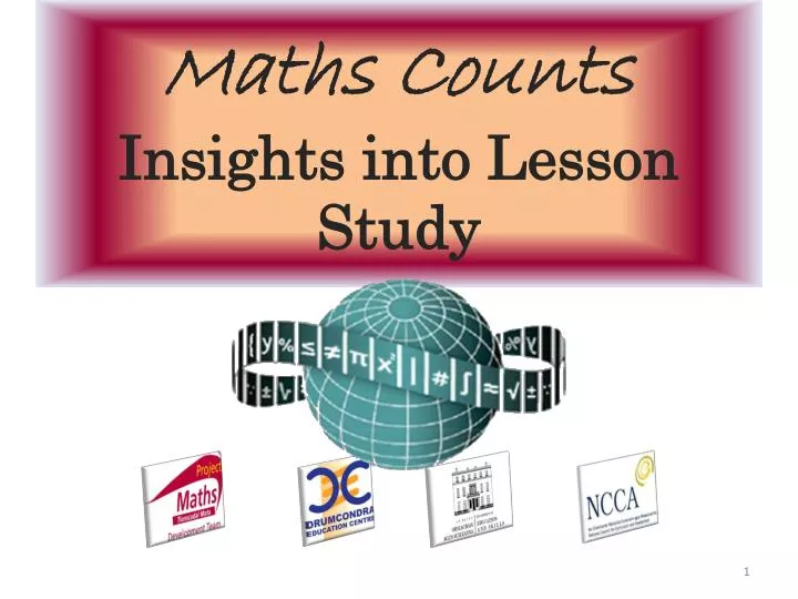 maths counts insights into lesson study