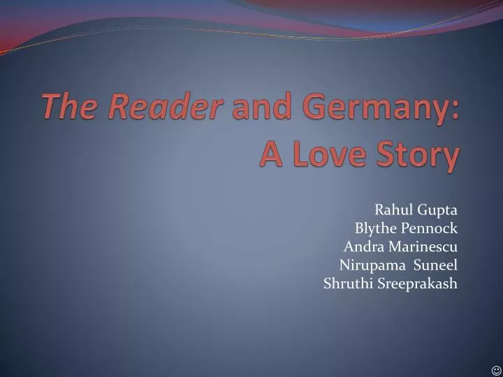 the reader and germany a love story