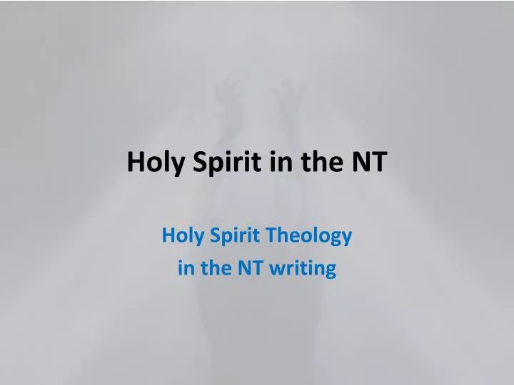holy spirit in the nt