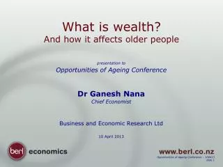 What is wealth? And how it affects older people