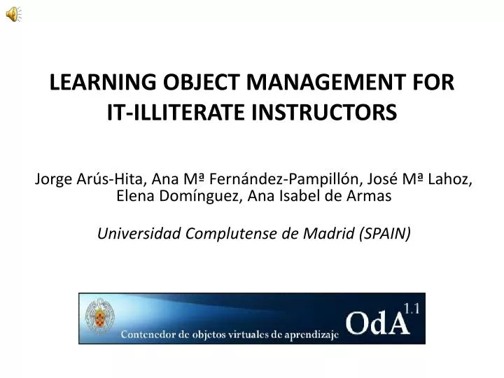 learning object management for it illiterate instructors