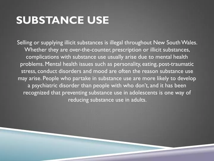 substance use