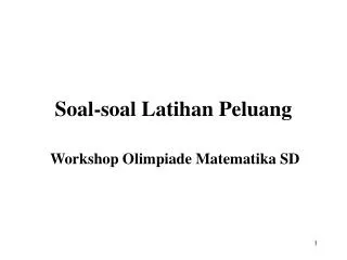 soal soal latihan peluang