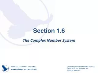 Section 1.6