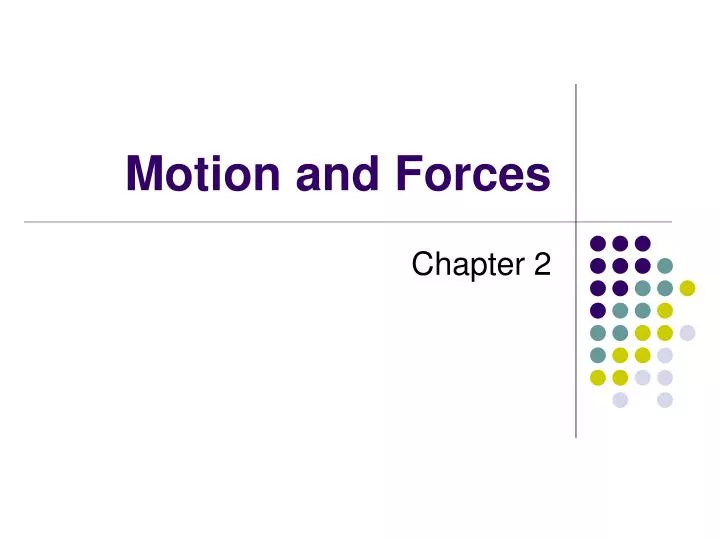 motion and forces