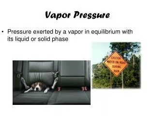 Vapor Pressure
