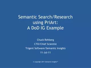 Semantic Search/Research using PriArt : A DoD IG Example