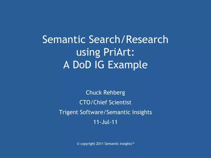 semantic search research using priart a dod ig example