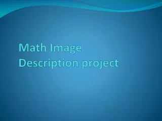 Math Image Description project