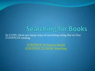 Searching for Books