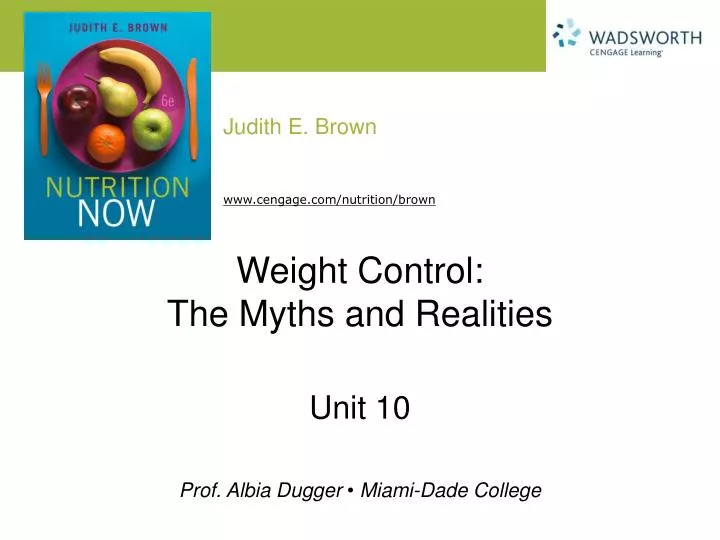 weight control the myths and realities
