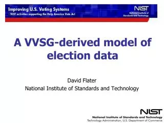 A VVSG-derived model of election data