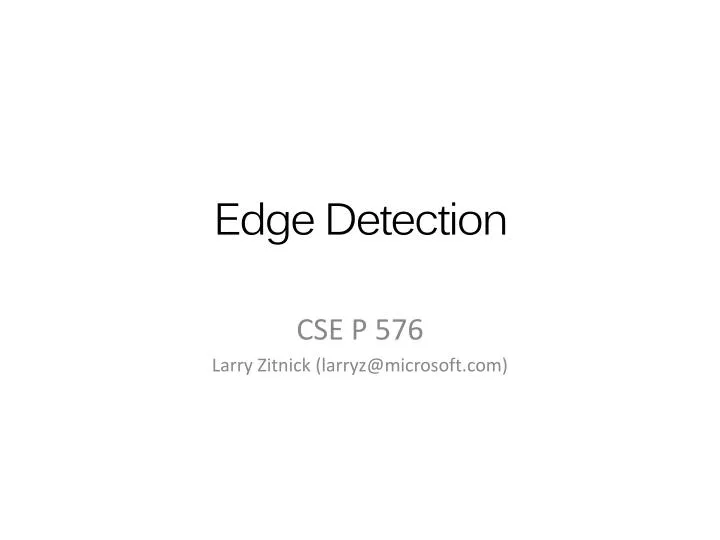 edge detection