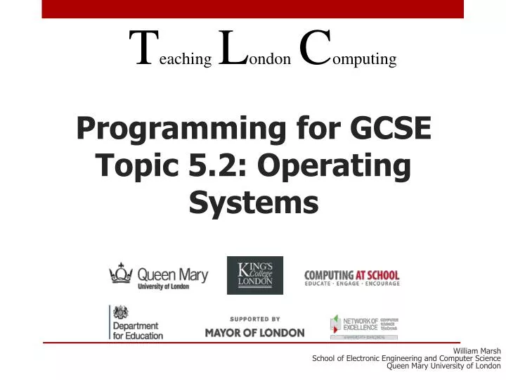 programming for gcse topic 5 2 operating systems