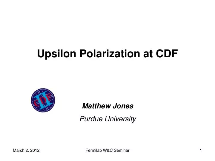 upsilon polarization at cdf