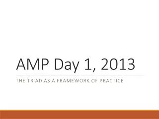AMP Day 1, 2013