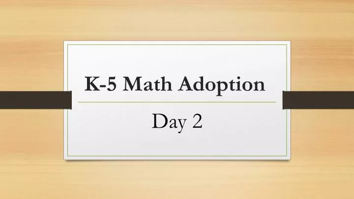 k 5 math adoption