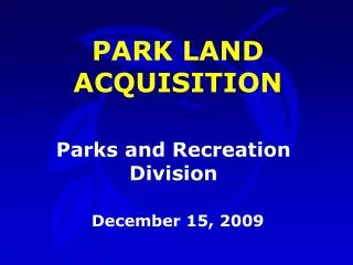 Parks and Recreation Division