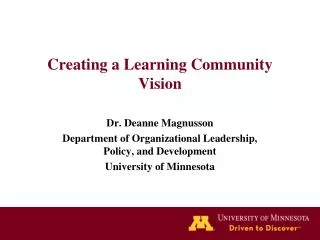 Creating a Learning Community Vision