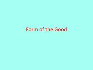 Form of the Good