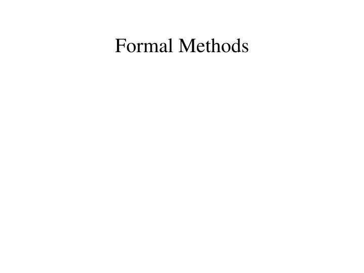 formal methods