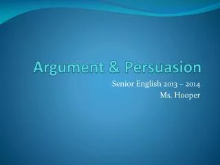 argument persuasion