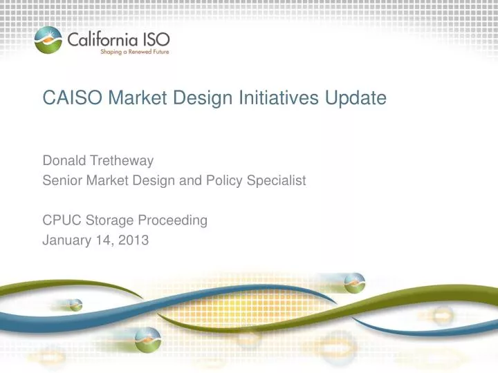 caiso market design initiatives update