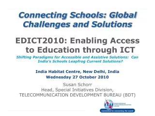 Connecting Schools: Global Challenges and Solutions