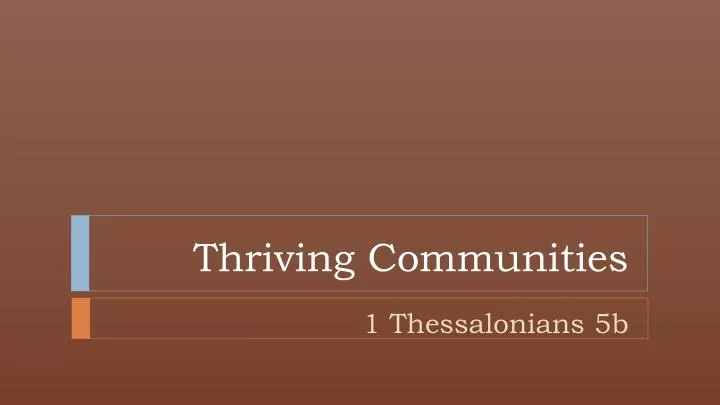 thriving communities