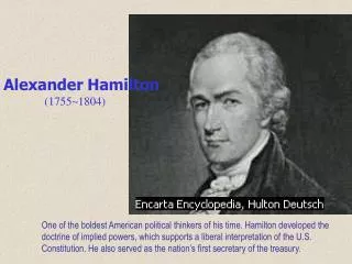 Alexander Hamilton (1755~1804)