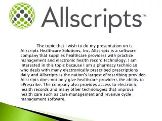 About Allscripts