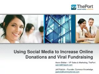 Using Social Media to Increase Online Donations and Viral Fundraising